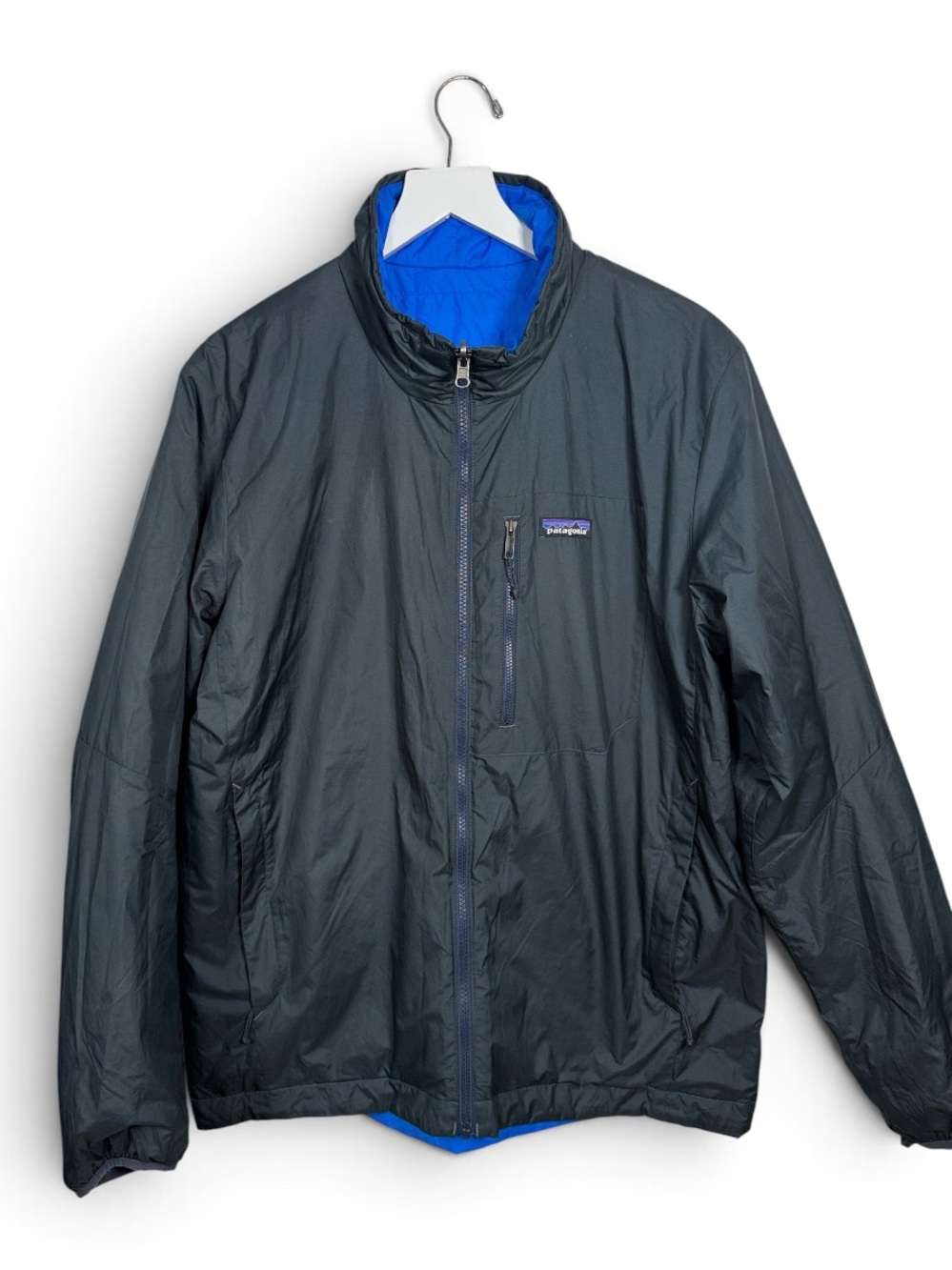 Patagonia Men's Reversible Snowshot Quilted Jacket in Andes Blue M-408 Sz L
